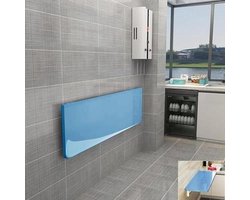 Inklapbare wandtafel - Klaptafel muur - Ruimtebesparend werken - Robuust metalen frame - 90 x 40 cm - Wit