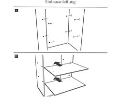 Inlegplanken kledingkast wit - Set van 2 - Passend bij draaideurkast - BASE - 778 x 15 x 395 cm Kledingkast