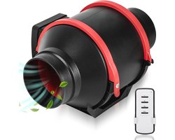 Inline Kanaalventilator 100 mm met Variabele Snelheidscontrole voor Ventilatie in Badkamer en Kantoor