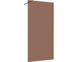Inloopdouche 100x200 8mm Nano glas Copper serie Silvio bronsglas