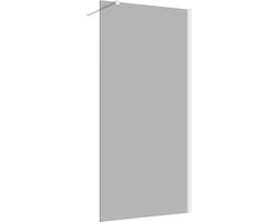 Inloopdouche 90x200 8mm Nano glas mat wit serie Silvio rookglas
