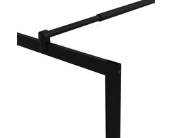Inloopdouche met Veiligheidsglas en Zwart Profiel, 90x195 cm