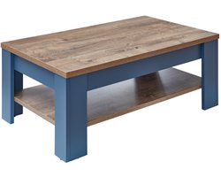 Innostyle Dijon salontafel met onderstel van houtmateriaal Parisian Blue/Have oak Cognac