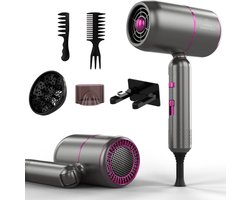 Innova® - Föhn met diffuser - Ionische Haardroger - Inklapbaar - Inclusief 3 opzetstukken - Coolshot Technologie - 3 standen - 2000W - Met Ophangbeugel