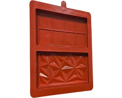 Innovaland - Chocolade mal voor Dubai Reep - Met 2 Holtes - 21 x 19 CM - Mal Voor Chocolade - Koek - Gebak - Zeep - Siliconen Bakvormen - Chocolade Bakvorm - Vorm - Mallen