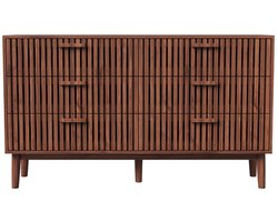 Innovastore Ladenkast - Kast - Dressoir - Opbergkast - Meubelen - Houtenkast - Commode - Kast met 6 laden - Walnootkleur