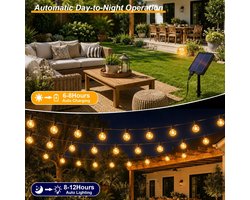 Innovastore LED-Buitenlichtslinger - Terraslampen - Solarverlichting - Verlichting buiten - Schemersensor - Zonne-energie lampen