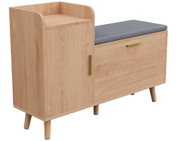 Innovastore Schoenenopbergbank - Schoenenkast - Opberglade - Halkast - Kast met bankje - Schoenenbank - Schoenenorganizer -
