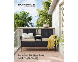 Innovastore Tuinset - Tuinmeubilair - Terrasmeubilair - Tuinstoel - Tuintafel - Tuinset - Tuinbank - Stoelen met tafel - 2 kussens