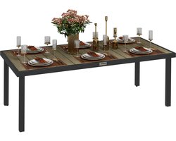 Innovastore Tuintafel - Tafel - Eettafel - Aluminiumtafel - Buitentafel - Tuinmeubilair - Rechthoektafel - 8 personen - Zwart