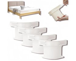 Innovatieve Lakenspanners Set Van 4 Wit - Past Elk Bed - Duurzaam - Makkelijk Lakens Wisselen - Lakenspanners Voor 2persoonsbed - Lakenspanners 1 Persoonsbed - lakenspanners Voor Onderlaken