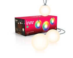 Innr slimme buitenverlichting bol color - geschikt voor Philips Hue - 16 miljoen kleuren en alle wittinten - Zigbee smart outdoor globe - dimbaar en tunable - 3 pack