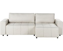 INNVIK - Driezitsbank opbergruimte - Lichtbeige - Links - Polyester