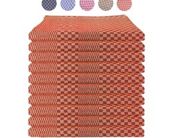Inovra ® 10-Delige Set Keukendoeken - 100% Katoen, Super Absorberend, 220 GSM, 50 x 70 cm, Oranje