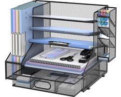 Inovra ® Bureau-organizer met Meerdere Functies voor Kantoorbenodigdheden en Documentenopslag