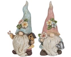 Inovra ® Charmante Decoratieve Tuinkabouters Set voor Lente- en Paasdecoratie, 23 cm Hoog, 10 cm Breed