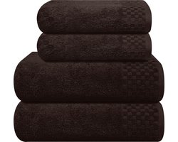 Inovra ® Extra Zachte Set van 4 Katoenen Handdoeken voor Luxe Badervaringen