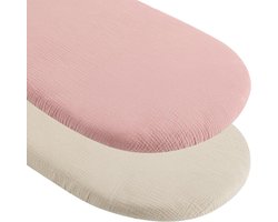 Inovra - Fitted Sheet 70x35cm voor wieg, kinderwagen en babynest - Zacht beddengoed met elastiek - Baby beddengoed accessoires