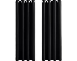 Inovra ® gordijn, ondoorzichtig, set van 2 gordijnen met ogen, decoratieve verduisteringsgordijnen voor woonkamer, slaapkamer