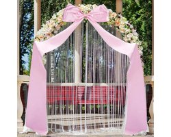 Inovra - Grote Strikdecoratie van Polyester | Bruiloft - Feest - Kamerdecoratie | Strik Ornament Accessoires - 77x17(5) cm