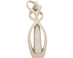 Inovra - Handgemaakt Zandsteen Standbeeld van Kussende Liefhebbers - Decoratieve Figuur Kunst Ambacht - Romantische Woondecoratie