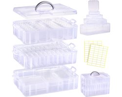 Inovra ® Handige Transparante Organizerdoos met 56 Stuks Voor Diverse Opbergbehoeften