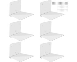 Inovra ® Innovatieve Onzichtbare Zwevende Wandplanken Set van 6 voor Boeken en Decoratie