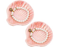 Inovra - Keramische schelpvormige sieradenringhouder voor bruiloftsdecoratie & woonaccessoires