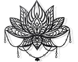 Inovra ® Metalen Wanddecoratie Lotusbloem Silhouet voor Diverse Interieuren en Ruimtes