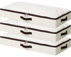 Inovra ® Opvouwbare Onderbed Opslagdozen Set van 3 met Ruime Capaciteit voor Diverse Opbergbehoeften