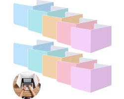 Inovra ® Opvouwbare Privacy Schermen voor Bureau - Set van 10 Stuks, Multifunctionele Tafelverdelers voor School, Kantoor en Bibliotheek