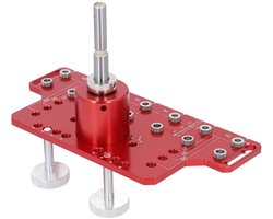 Inovra Plus - Aluminium Boor Gids voor Plank Scharnieren en Pinnen - Metalen Kast Accessoire voor Home Improvement en DIY Houtbewerking - Boorsjabloon met Hardware - Verbeter uw Pr