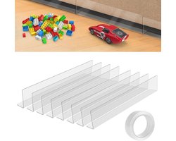 Inovra Plus - Furniture Blocker (8 Pack) - Transparante Blokkeerders met Zelfklevende Tape voor Meubels Bed Bank Dressoir Tafel Keukenkastje - Vloerbeschermer voor Bed om Dieren Speelgoed te Blokkeren.