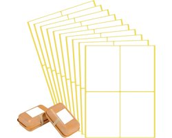 Inovra Plus - Grote zelfklevende adreslabels voor kantoor en keuken - Witte labels stickers voor laboratorium en supermarkt - 120 stuks