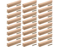 Inovra Plus - Houten Meubelgrepen 130 mm Stanggreep - Set van 24 stuks - Inclusief Schroeven - Handgrepen voor Deuren, Laden, Kasten - Voor Kantoren, Keukens en Meubeldecoratie.