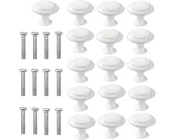 Inovra Plus - Kastknoppen Vintage Chique 16 stuks | Ronde Deurknoppen 23 mm | Knoppen en Handgrepen voor Meubels | Ladeknoppen voor Kasten | Stijlvolle Meubelgrepen