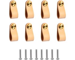 Inovra Plus - Lederen Meubilair Handvat 8 Stuks - Lederen Lade Trekt - Kabinet Handvat - Woondecoratie Accessoires - Schroeven Inbegrepen