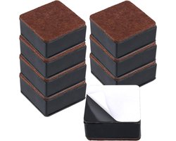 Inovra Plus - Meubelverhogers - Set van 8 - 6cm - Zwart - Zelfklevend - Stoel en Tafelverhogers - 3cm Hoogteverhoging