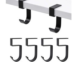 Inovra Plus - Portemonnee Hanger voor Tafel | Set van 4 | 5-vormig | Zware Hanger | Hoge Sterkte Legering | Bureau Portemonneehouder | Handtas Ophanghaak