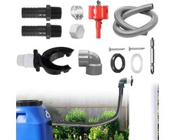 Inovra Plus - Regenton Aansluitset 70-110 mm - Voor Daken tot 80 m² - Regenwaterafvoer - 1 m Tuinslang - Regenton Aansluiting - Regenpijp Aansluiting