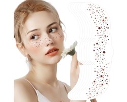 Inovra Plus - Sparkling Gezicht Kunst Stickers - 6 stuks - Rozegouden Sterren en Stippen - Festival Gezicht Sieraden voor Feesten Halloween Nachtclub