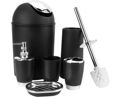 Inovra Plus - Tandenborstel Houder WC Borstel Kop 6 in 1 Badkamer Accessoire Set Sterk en Duurzaam 6 in 1 Badkamer Set Bad Decoratie voor Huishoudelijke Badkamer