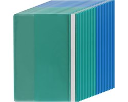 Inovra Plus - Transparante A4 plastic presentatiemappen voor rapporten en documenten - 24 stuks - Opbergmap voor kantoordocumenten - 31 x 23 cm.