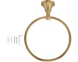 Inovra Plus - Wandgemonteerde Handdoekringen van Antiek Messing voor Badkamer en Woonaccessoires