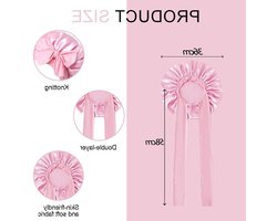 Inovra Plus - Zijdemuts voor lang haar - Roze - Optimaal comfort - Haarbescherming - Verstelbaar