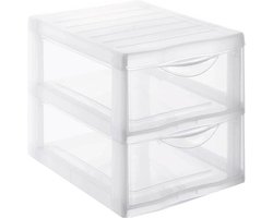 Inovra ® Praktische Kunststof Opbergtoren met Transparante Laden voor A4-Papier, Ideaal voor Bureau en Onderwijs