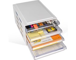 Inovra ® Praktische Opbergdozen met 4 Vakken voor Optimale Orde en Ruimtebesparing