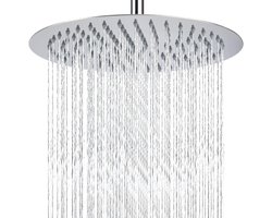 Inovra - Regendouche 40 cm Rond Hoofddouche van 304 Roestvrij Staal - Hoge Druk - Comfortabele Douche-ervaring - Geschikt voor Lage Waterdruk - Wand- of Plafondmontage (Chroom)
