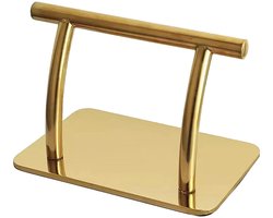 Inovra - Roestvrijstalen voetensteun, professionele mobiele voetensteun, voetpedaal onderdelen voor kapper, beauty, spa, nagelmassage, salon stoelen, 29,8 cm x 18,9 cm x 20 cm (goud)