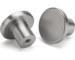 Inovra ® Set van 10 Moderne Ronde Meubelknoppen voor Kast en Lade in Stijlvol Zilver